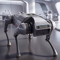 Xiaomi CyberDog Quadruped Robot Rigged For Maya