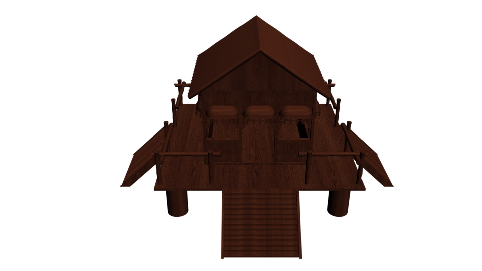 3D Wooden Hut Model - TurboSquid 2238824