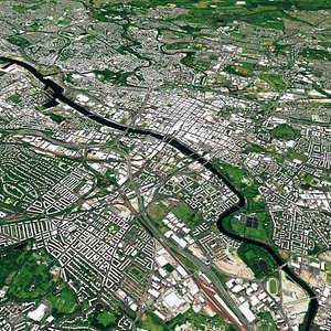 Glasgow With Terrain