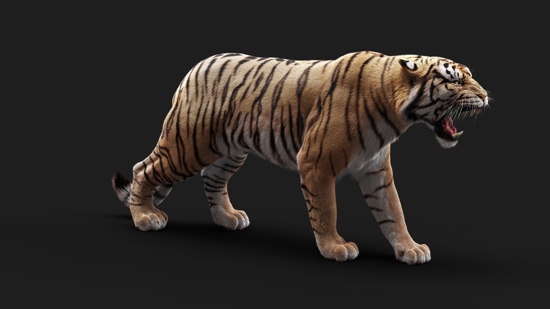 Bengal Tiger ANIMATED Yeti 3D model - TurboSquid 2124743