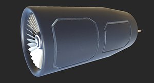 turbofan engine 3d model
