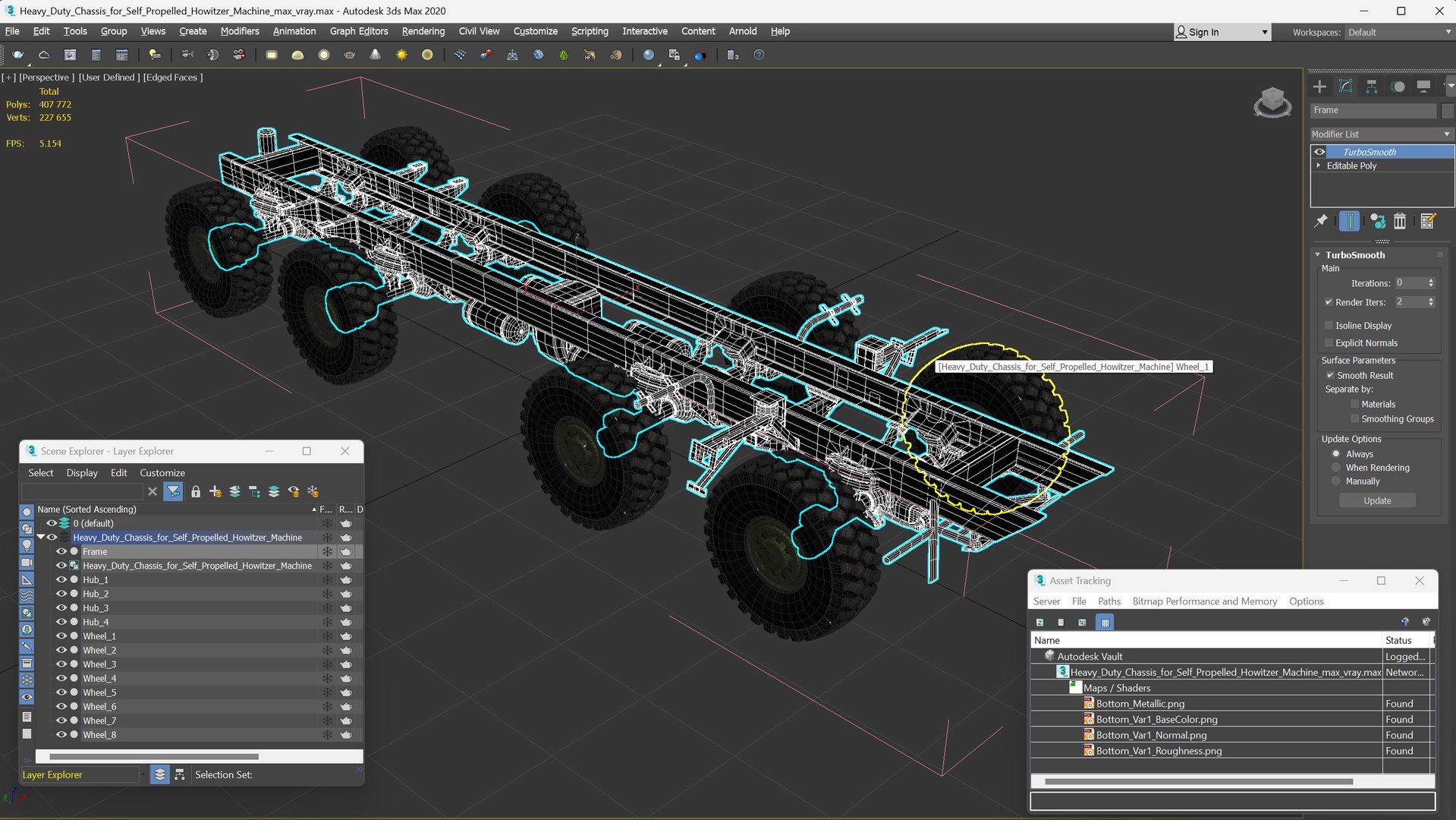 3D Heavy Duty Chassis For Self Propelled Howitzer Machine - TurboSquid ...
