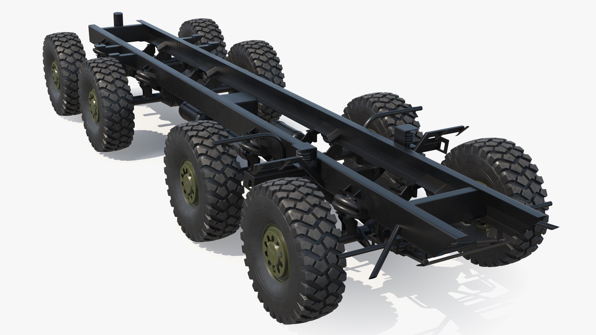 Heavy Duty Chassis for Self Propelled Howitzer Machine 3D model preview