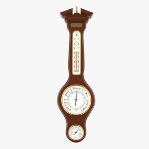 Weather meter including barometer, thermometer and hygrometer