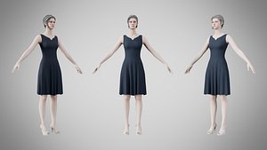 3D Dress 36 Digital Pulse Brocade v2 model