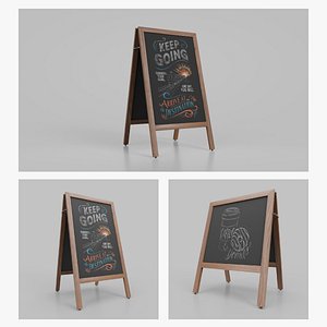 Customizable Affordable Wooden A-Frame Signs model
