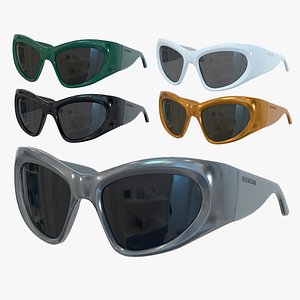 Balenciaga Wrap D-frame Sunglasses