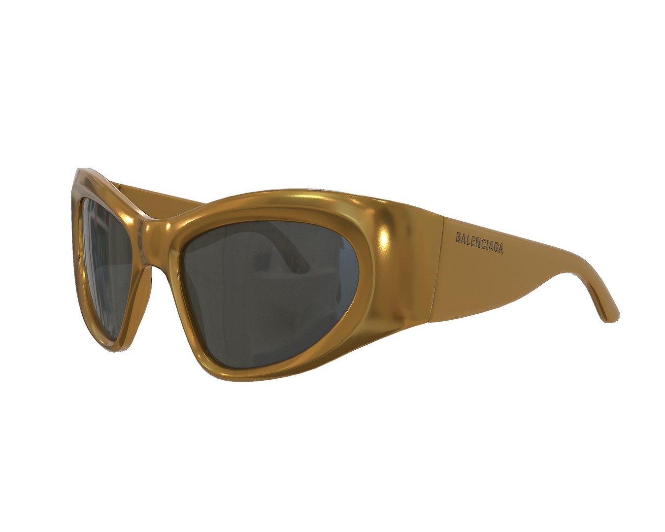 Balenciaga Wrap D-frame Sunglasses 3D Model - TurboSquid 1951348