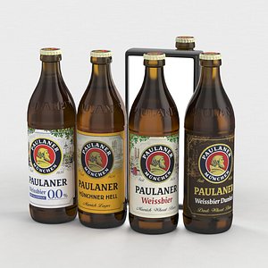 Beer Bottles Paulaner 500ml 2022 Collection 3D