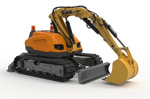 Excavator-remote controlled demolition robots