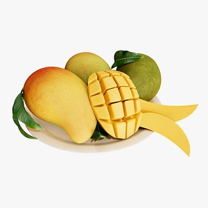 Mango Low poly 3D model model