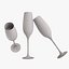 3D model champagne flute