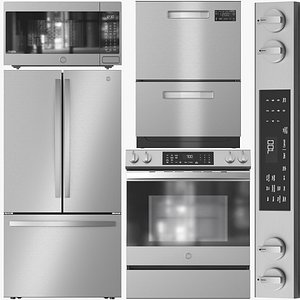 GE Appliance Collection 16 PHS700AYFS PCWK15C1WSS GWE22JYMFS PDT795SYVFS 3D