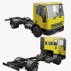 Iveco Eurocargo 100E18 2001 Chassis Low Poly PBR 3D