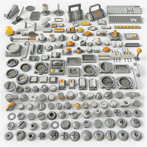 3D Industrial Kitbash - 9 - 156 pieces model