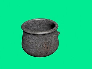 old iron pot 3D model