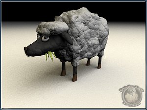 cartoon sheep 3d model