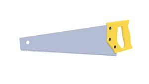 Low Poly Cartoon Hand Saw 3D model