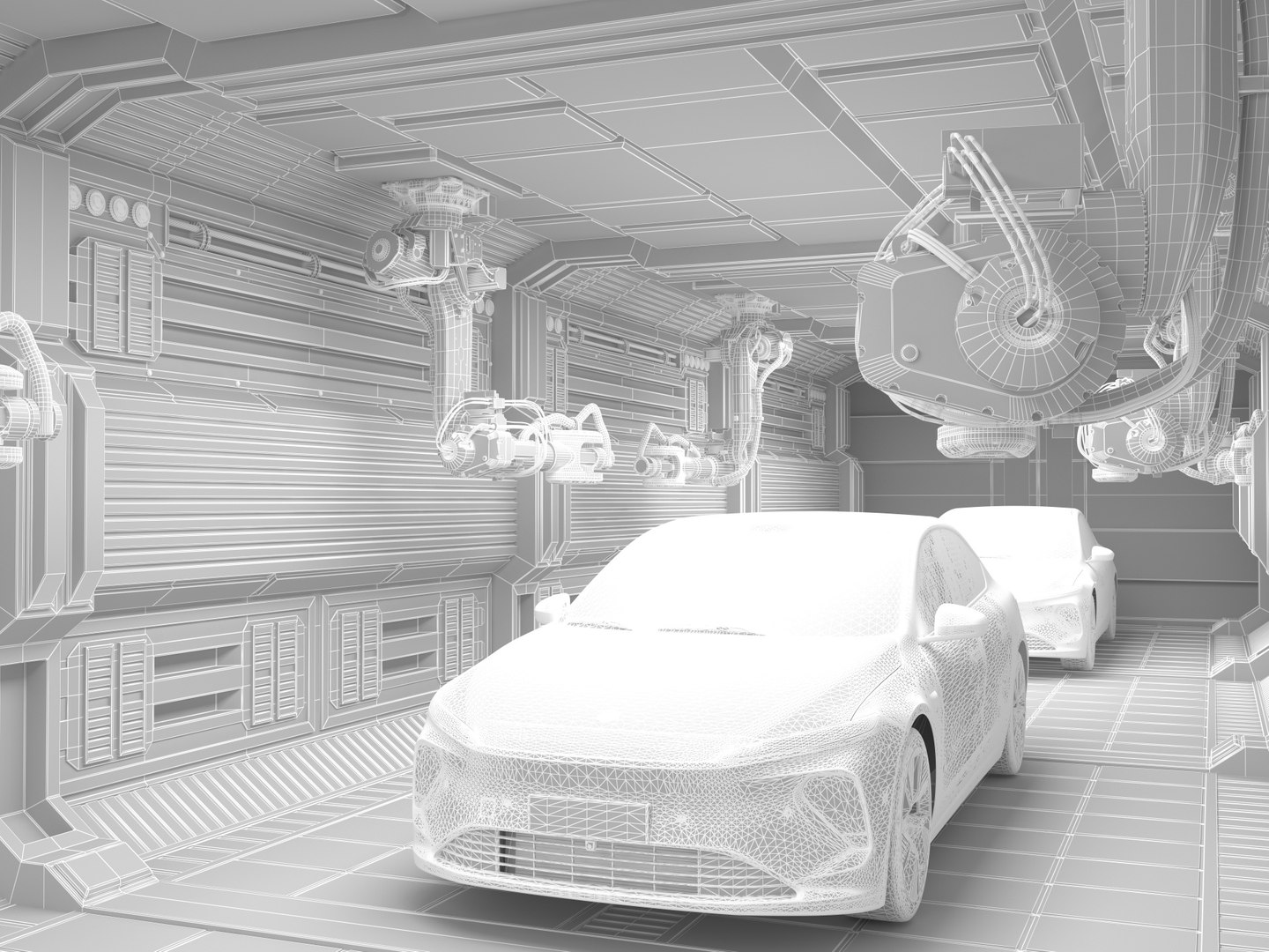 Automobile Assembly Line 3D Model TurboSquid 2044848