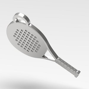 3D Paddle Tennis Racket Keychain model