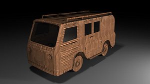 3d cardboard van model