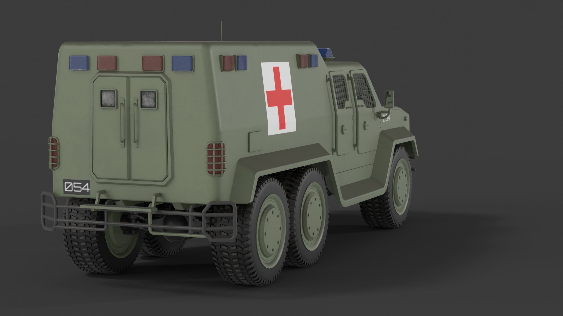 3D Model Military Ambulance - TurboSquid 2070284