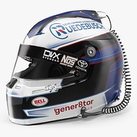 NASCAR Race Helmet with Blue Graphics Game Ready