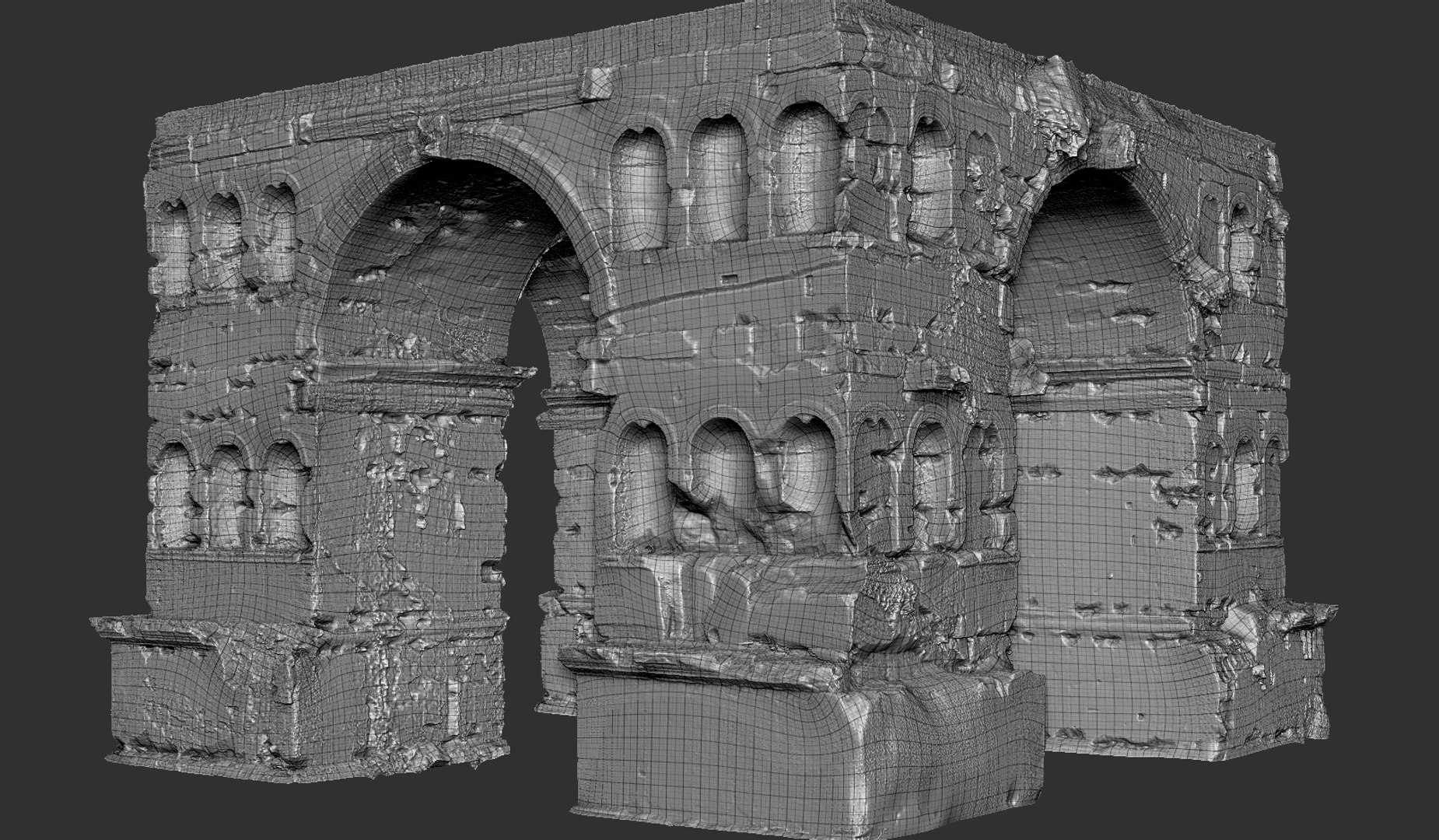 3D Ancient Roman Giant Gate - TurboSquid 2304149