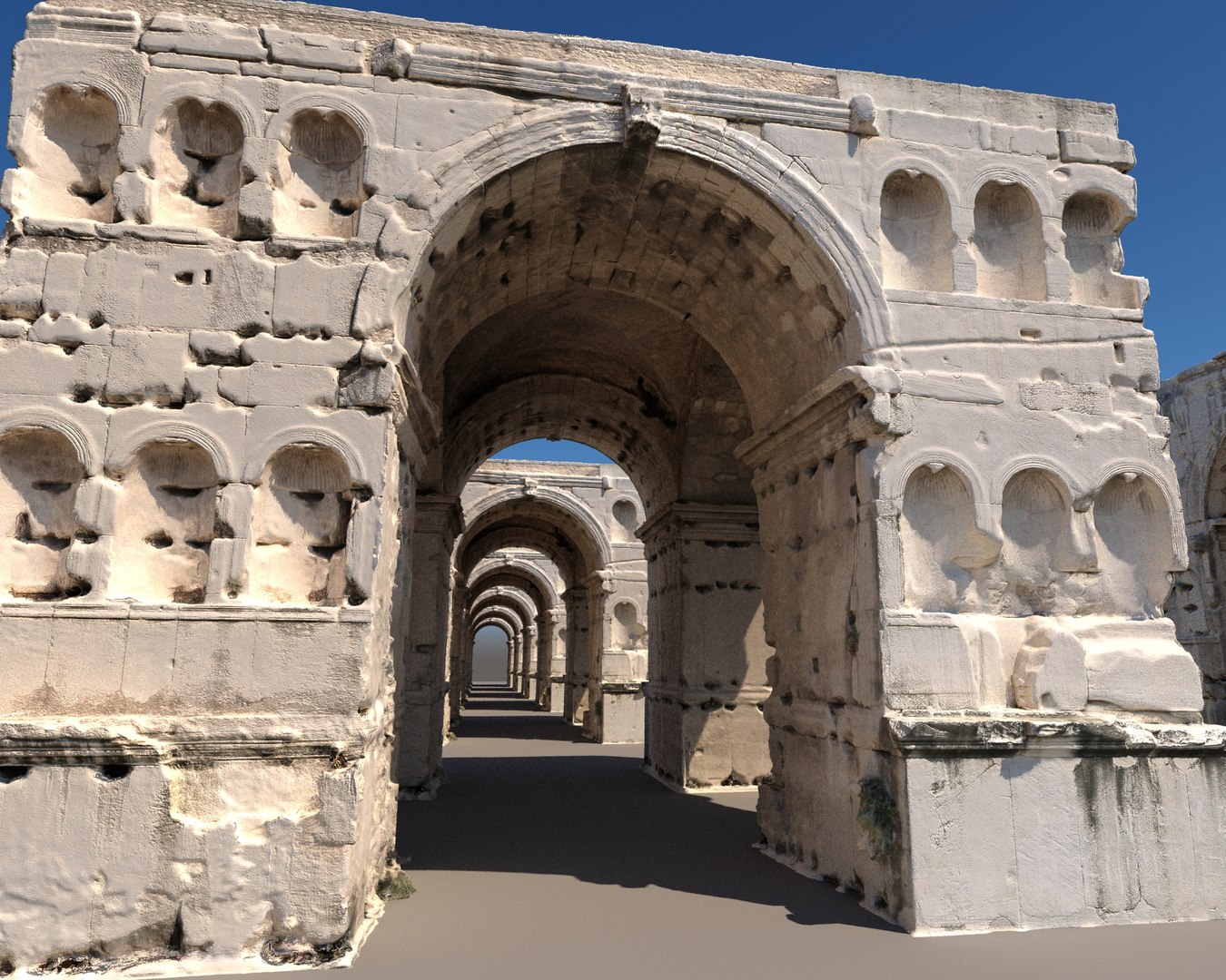 3D Ancient Roman Giant Gate - TurboSquid 2304149