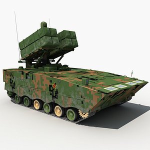 3D china hj-10 anti-tank missile model