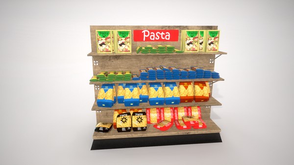 3D shelves model