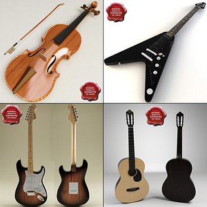 3ds music instruments acoustic guitar