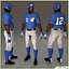 Three Baseball Players white CATCHER black BATTER and White PITCHER
