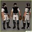 Three Baseball Players white CATCHER black BATTER and White PITCHER