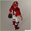 Three Baseball Players white CATCHER black BATTER and White PITCHER