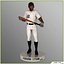 Three Baseball Players white CATCHER black BATTER and White PITCHER