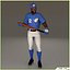 Three Baseball Players white CATCHER black BATTER and White PITCHER