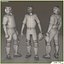Three Baseball Players white CATCHER black BATTER and White PITCHER