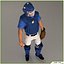 Three Baseball Players white CATCHER black BATTER and White PITCHER