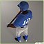 Three Baseball Players white CATCHER black BATTER and White PITCHER