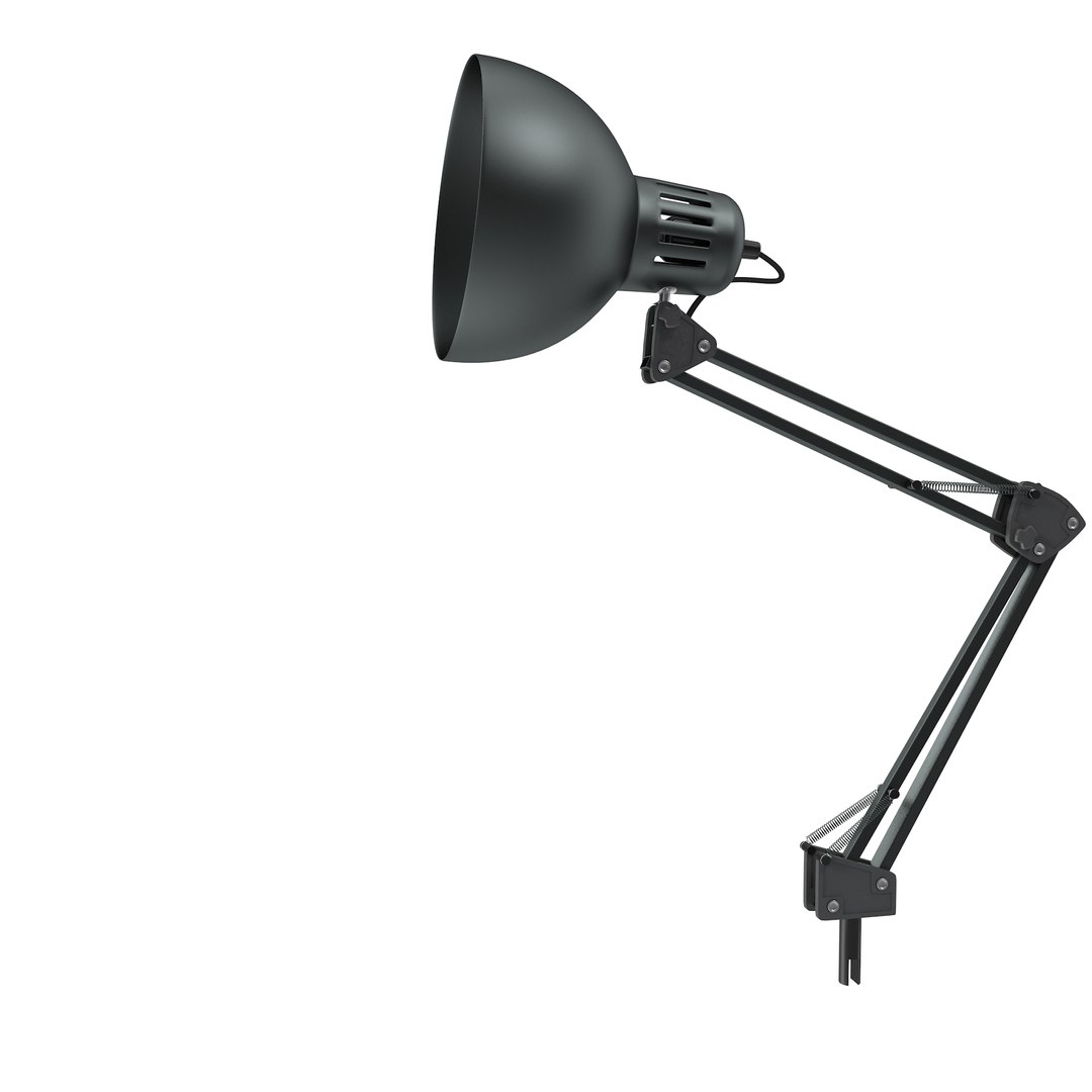 retro desk lamp rig 3d model