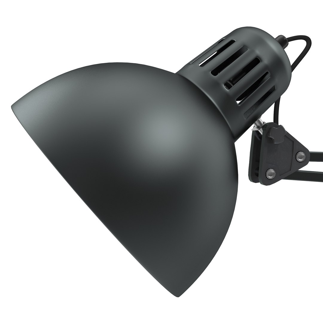 retro desk lamp rig 3d model