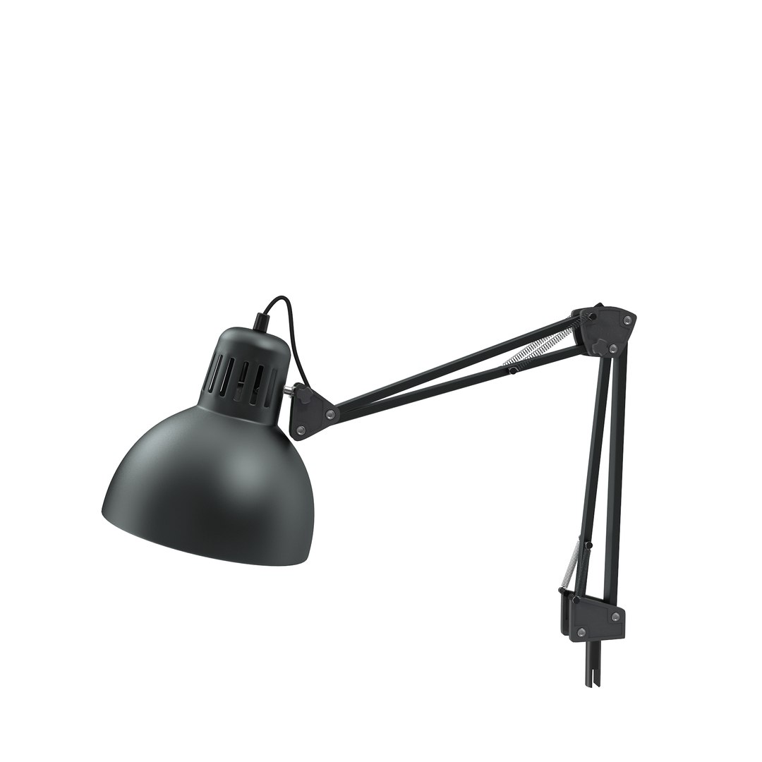 retro desk lamp rig 3d model