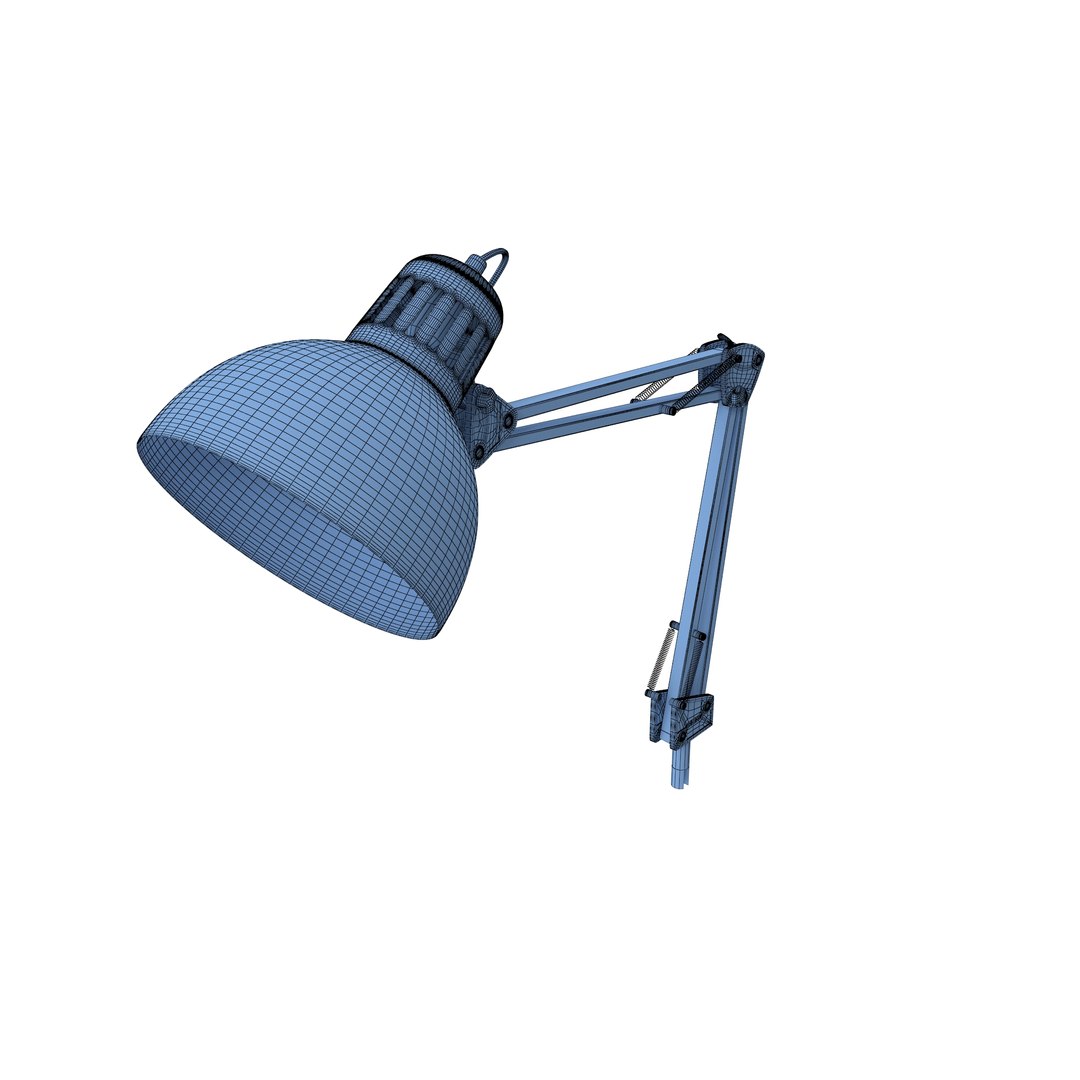 retro desk lamp rig 3d model