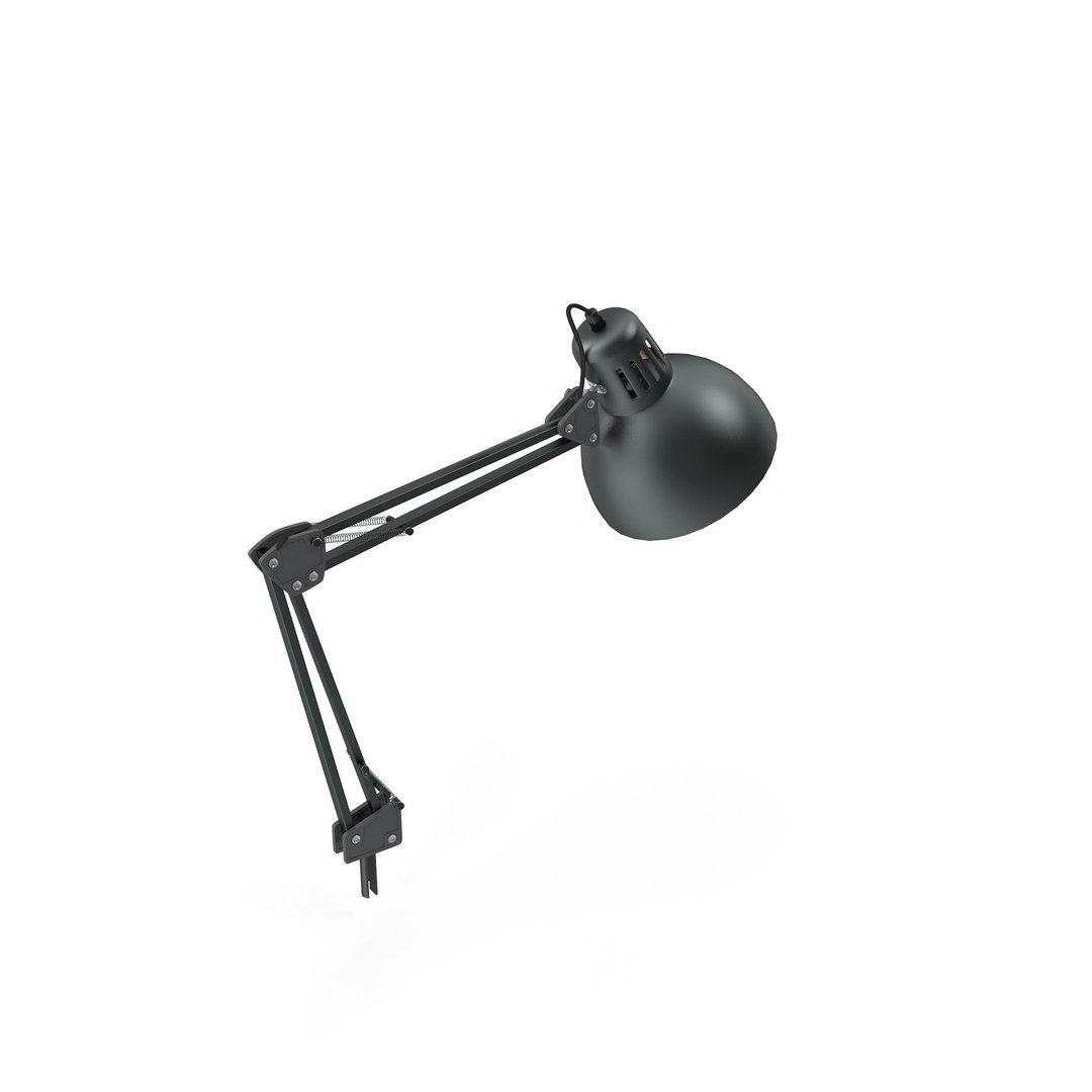 retro desk lamp rig 3d model