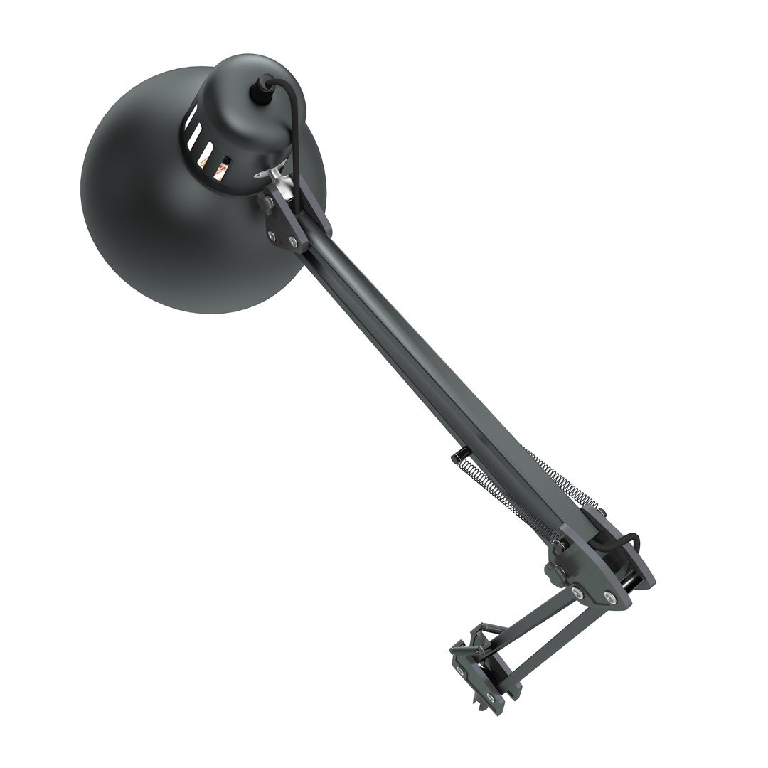 retro desk lamp rig 3d model