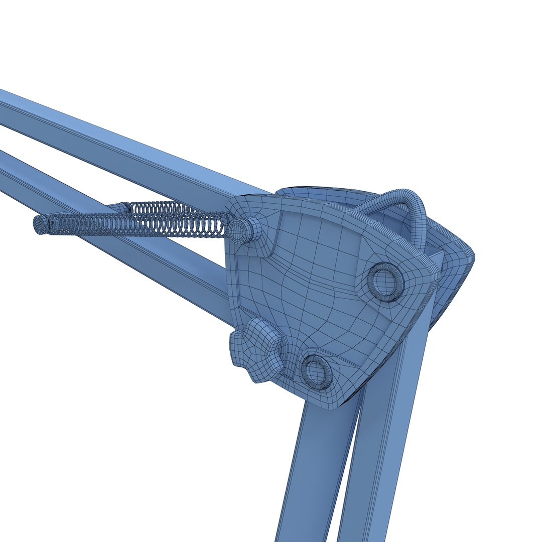 retro desk lamp rig 3d model