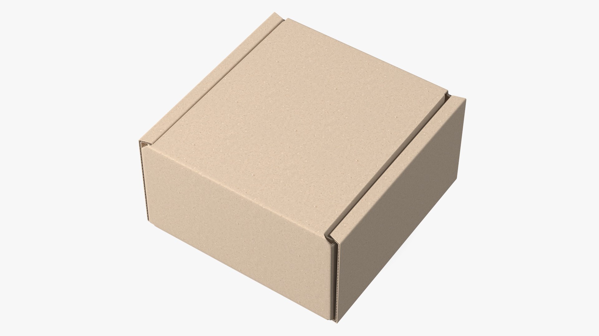 Cardboard Box Closed 3D model preview