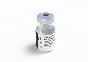 3D Pfizer Coronavirus Vaccine Vial model