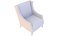 Chesterfield Skrzydło Krzesła (270)